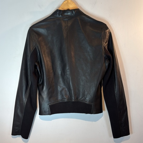 Lamarque CHAPIN | REVERSIBLE LEATHER BOMBER black-silver size small - Picture 6 of 14